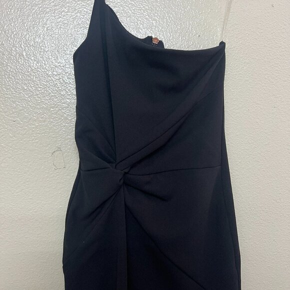 Nookie Lust One Shoulder Midi Cocktail Party Dress Small  in Black $209 - Picture 3 of 8